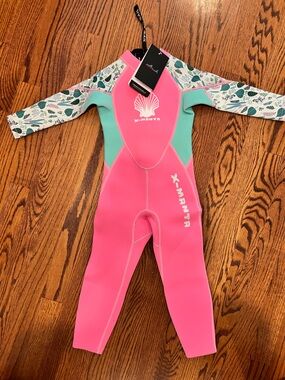 Kids' Pink & Teal Neoprene Wet Suit NWT
